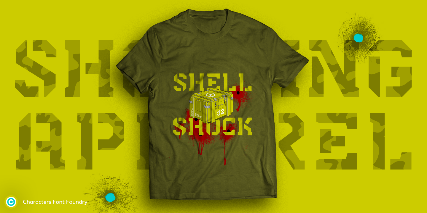 Shell Shock Font, Webfont & Desktop
